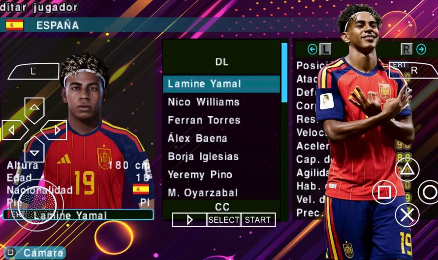 EFOOTBALL PES 2026 PPSSPP PATCH EUROPEUS NOVAS FACES REALISTAS ELENCOS ATUALIZADOS + KITS 25/26