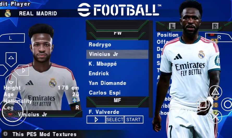 EFOOTBALL PES 2027 PPSSPP EUROPEUS NOVAS FACES 4K REALISTAS ELENCOS ATUALIZADOS + KITS 26/27
